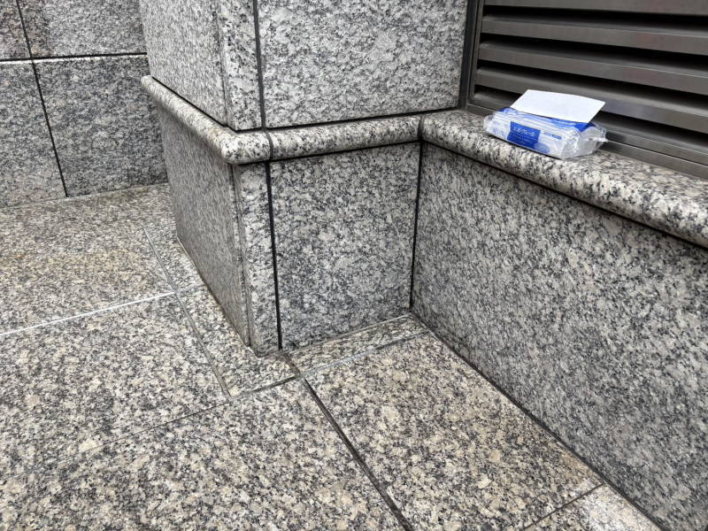 大阪市ビル外壁大理石清掃